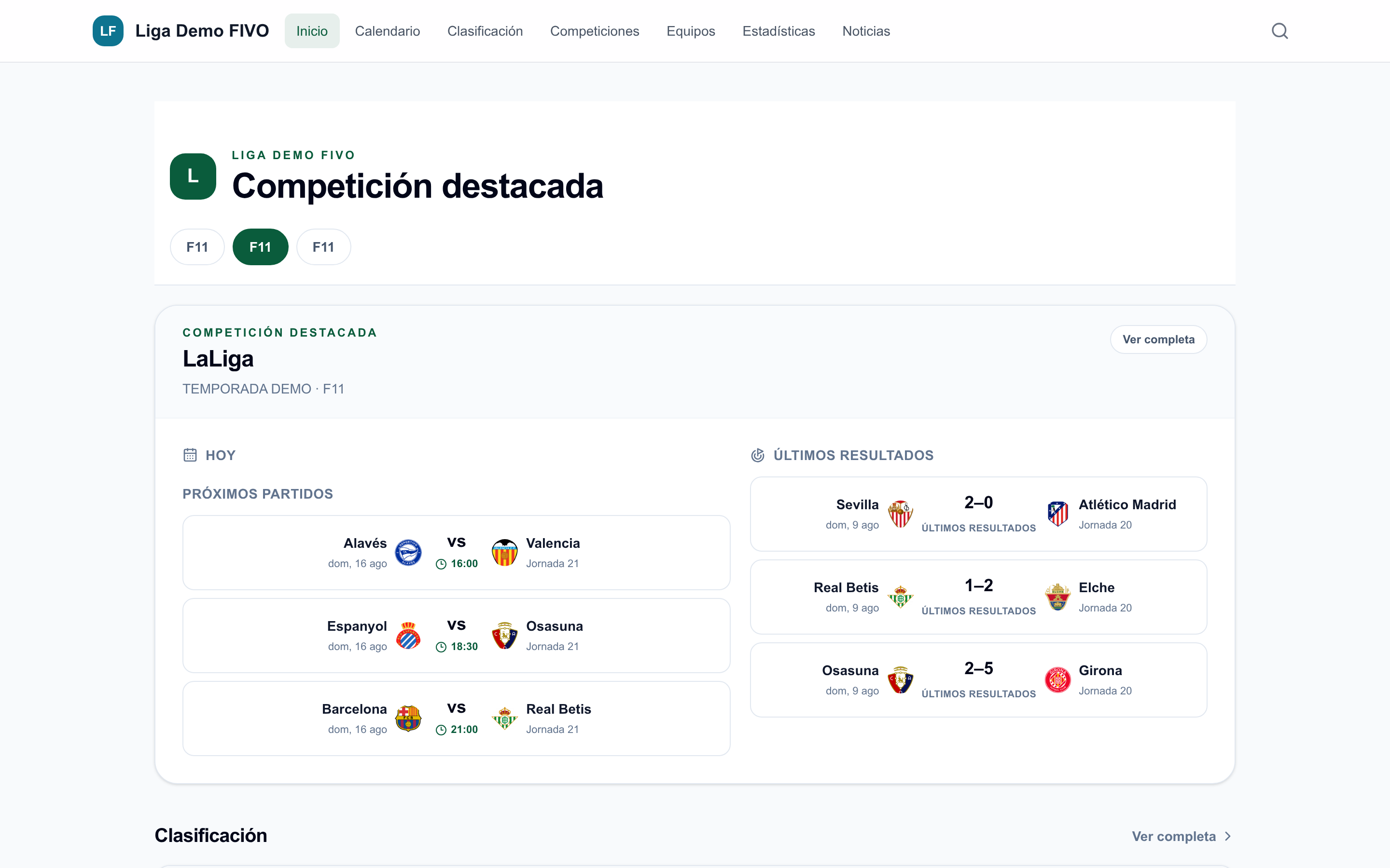 Web pública automática